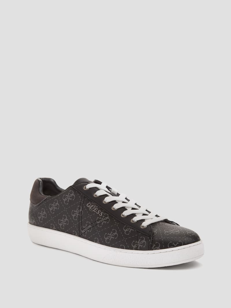 Guess Nola Quattro G Low-Top Sneakers - Black Patent