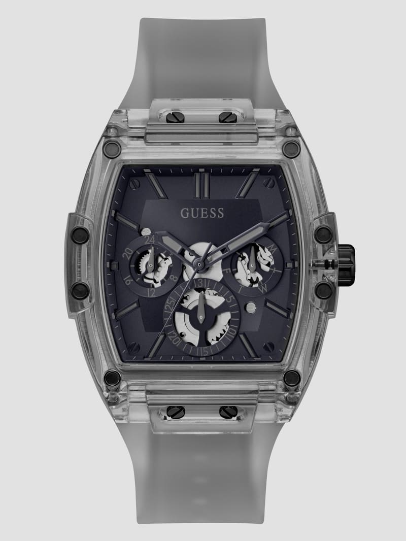 Guess Gray Plastic and Silicone Multifunction Watch - Grey