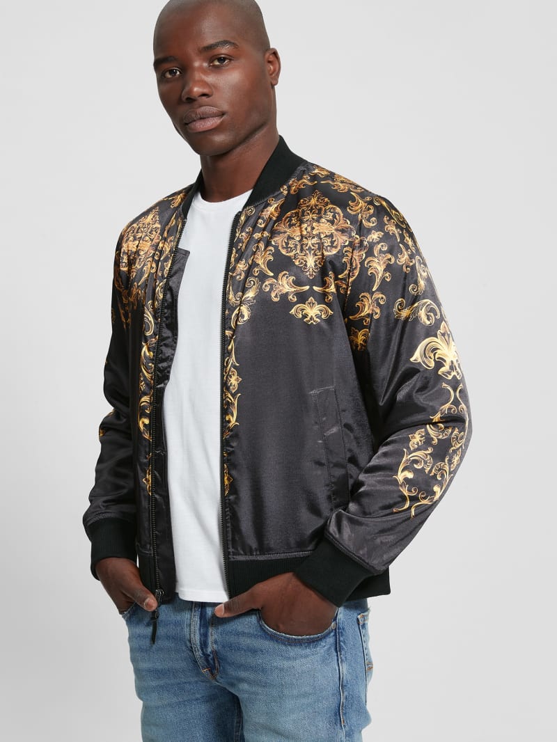 Guess Irvine Royal Flight Jacket - Black