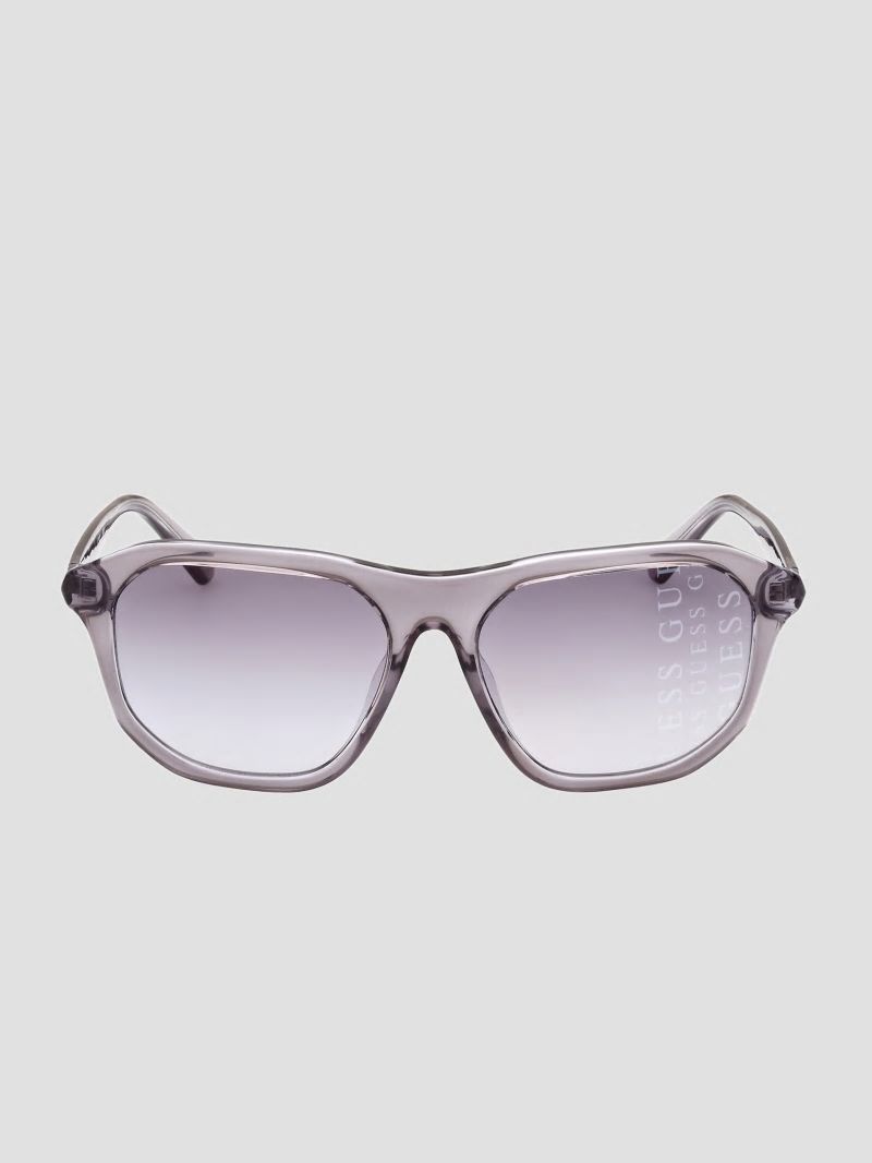 Guess Plastic Navigator Sunglasses - Grey