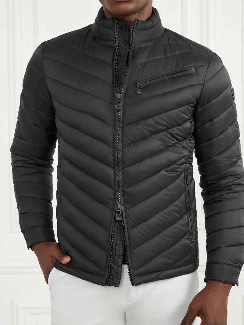 Guess Padded Chevron Jacket - Black