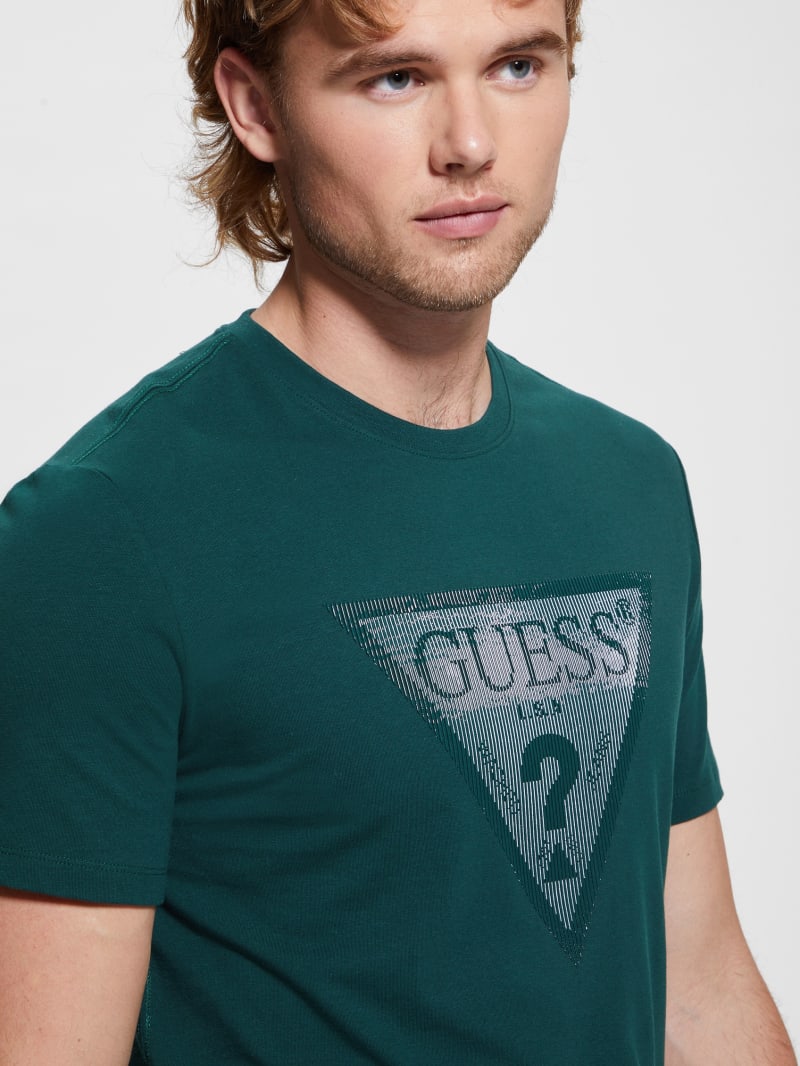 Guess Eco Triangle Crewneck Tee - Dark Jade