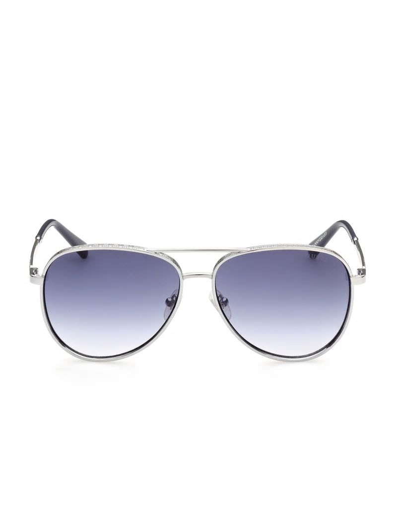 Guess Aviator Sunglasses - Blk/Silver