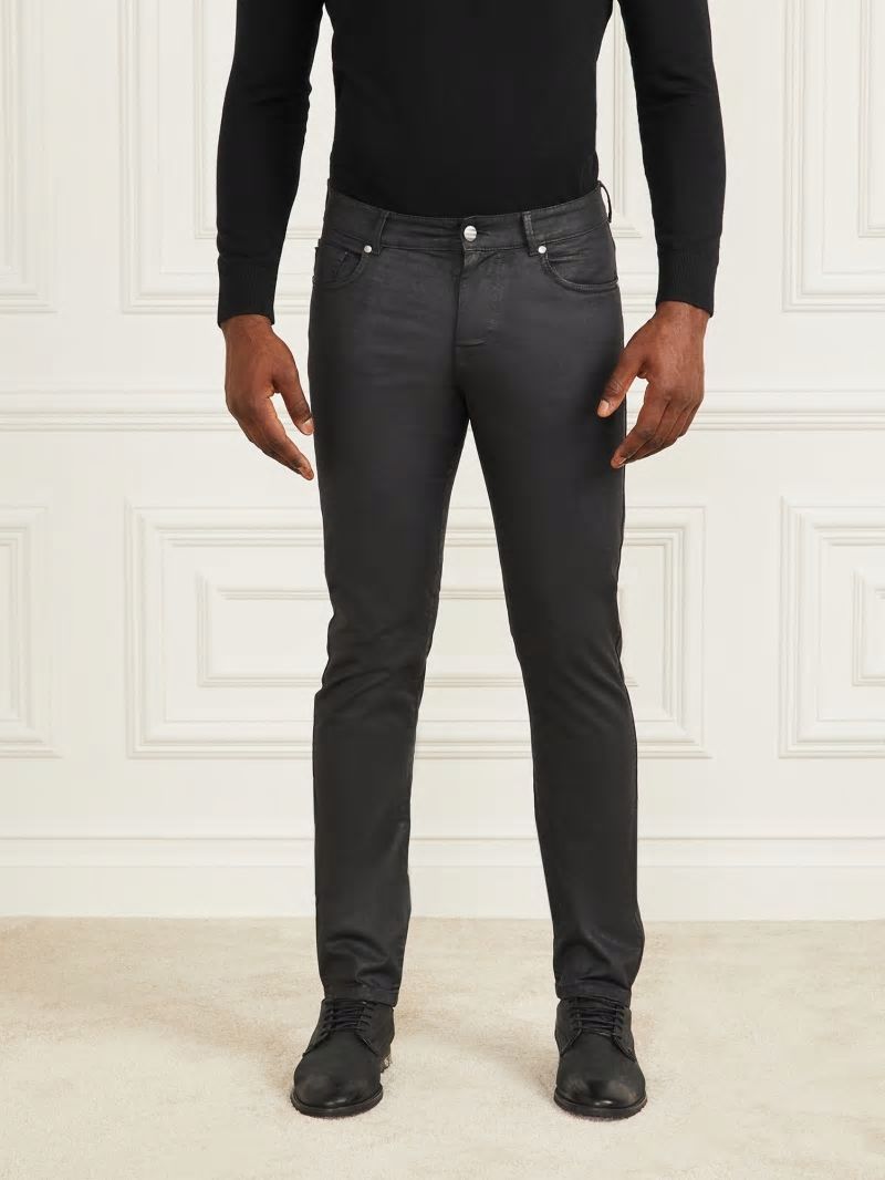 Guess Orlando Jeans - Black Leather Effect