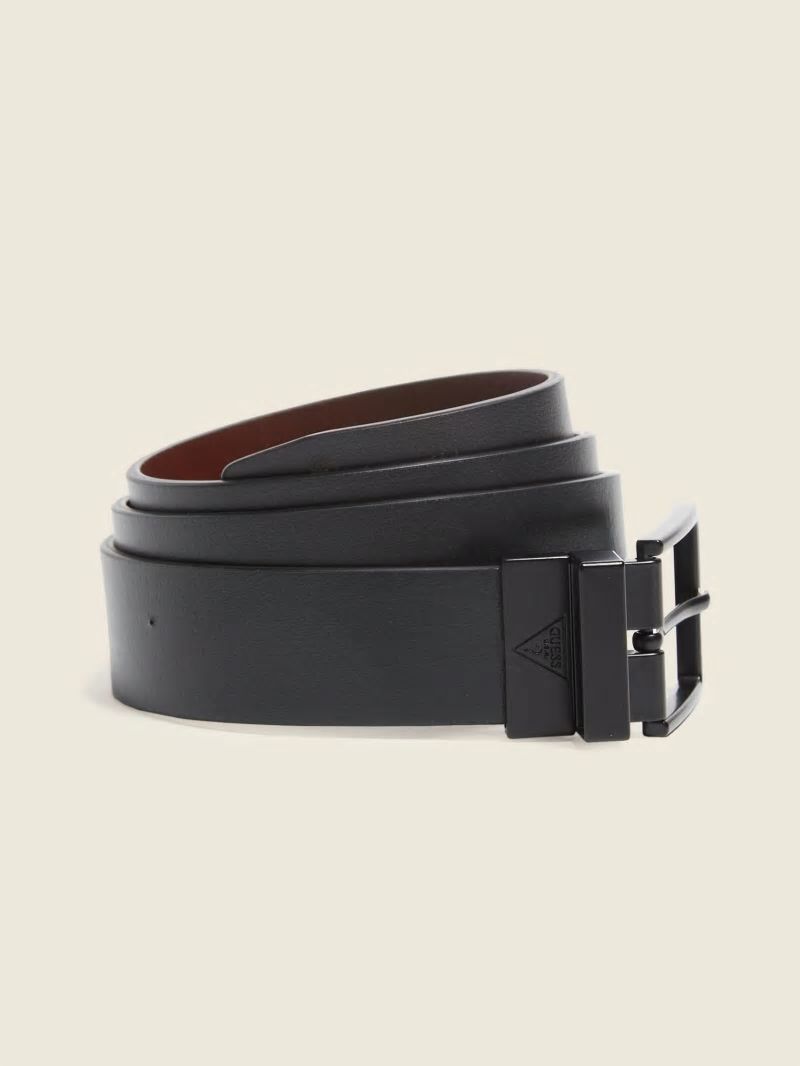 Guess Liam Reversible Belt - Black And Brown