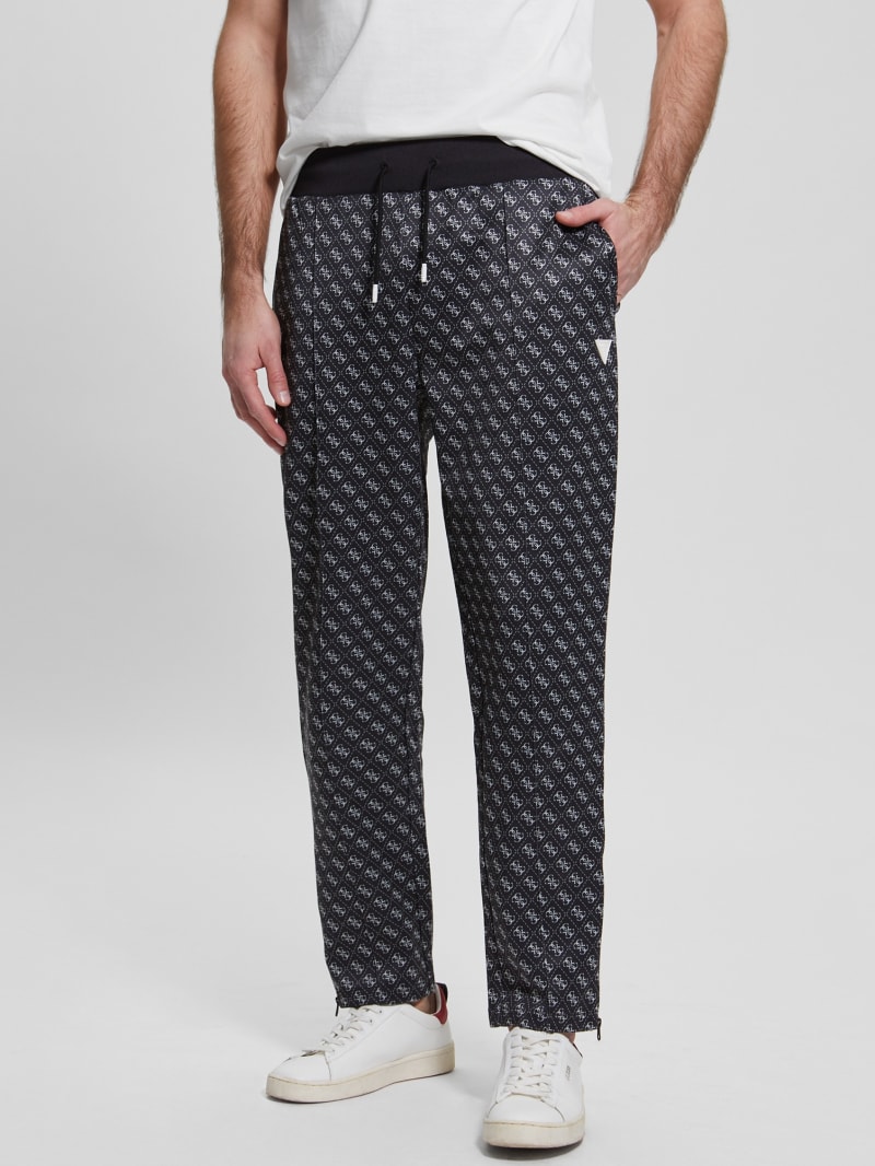 Guess Eco Korbin Track Pants - 4g Aop Jet Black