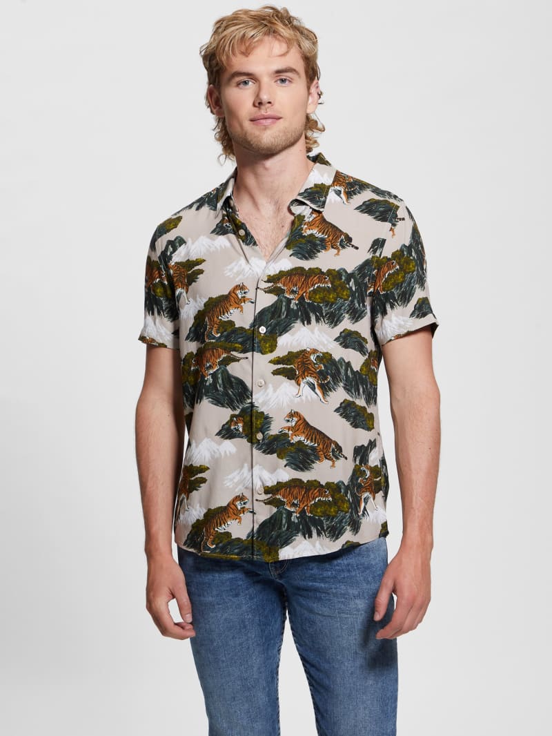 Guess Eco Mountain Tiger Shirt - Mountain Tiger