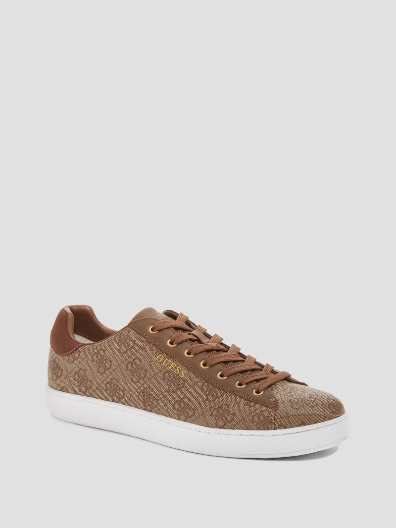 Guess Nola Quattro G Low-Top Sneakers - Tan Champagne