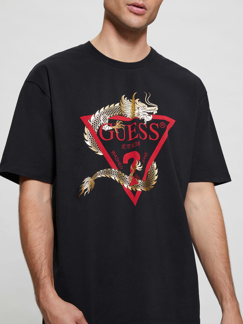 Guess Chinese New Year Dragon Tee - Black
