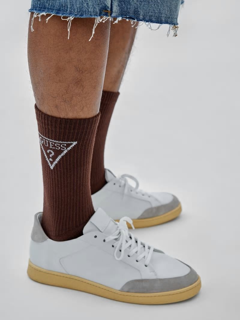 Guess GUESS Originals Paolo Logo Socks - Brown Sand