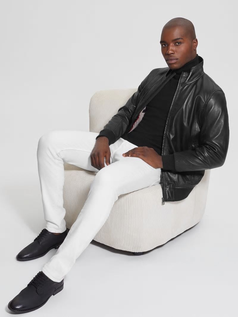 Guess Soft Leather Jacket - Black Guess Soft Leather Jacket - Black