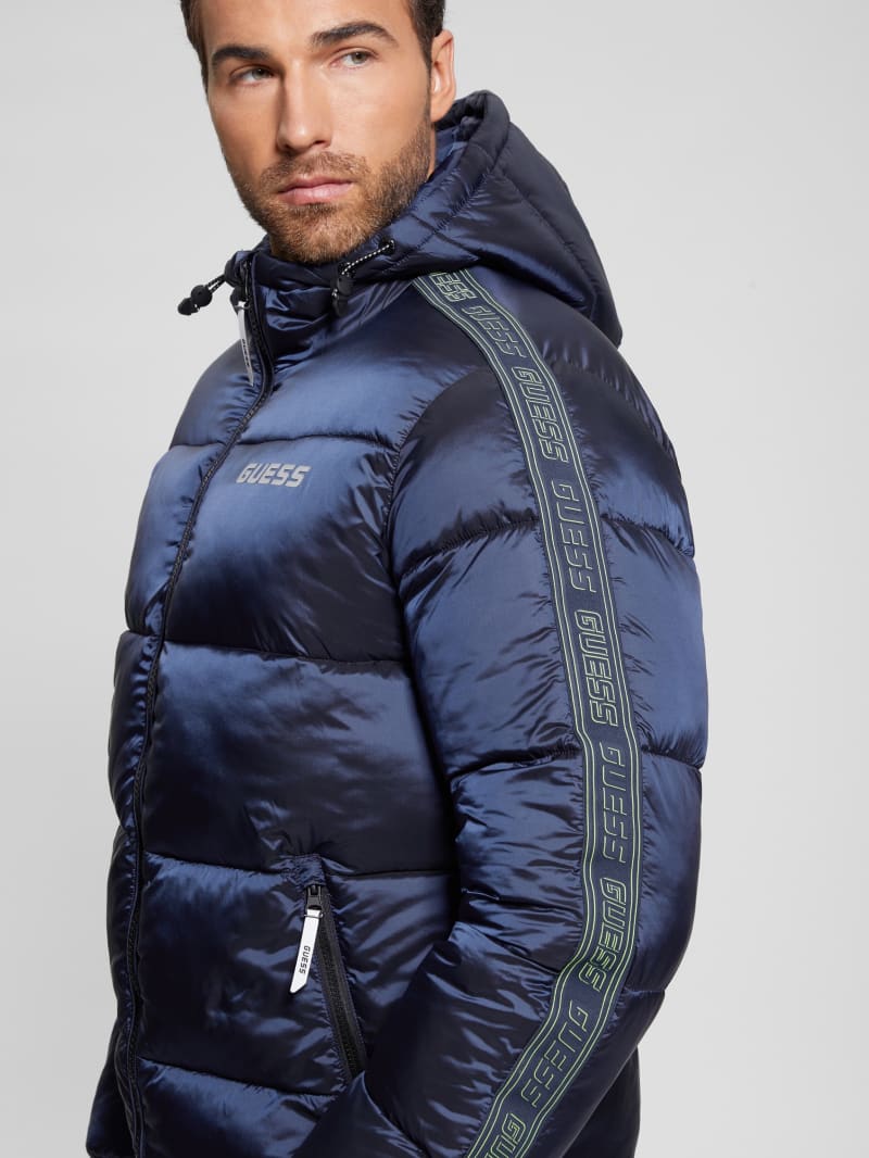 Guess Byrnie Padded Nylon Jacket - Silk Blue