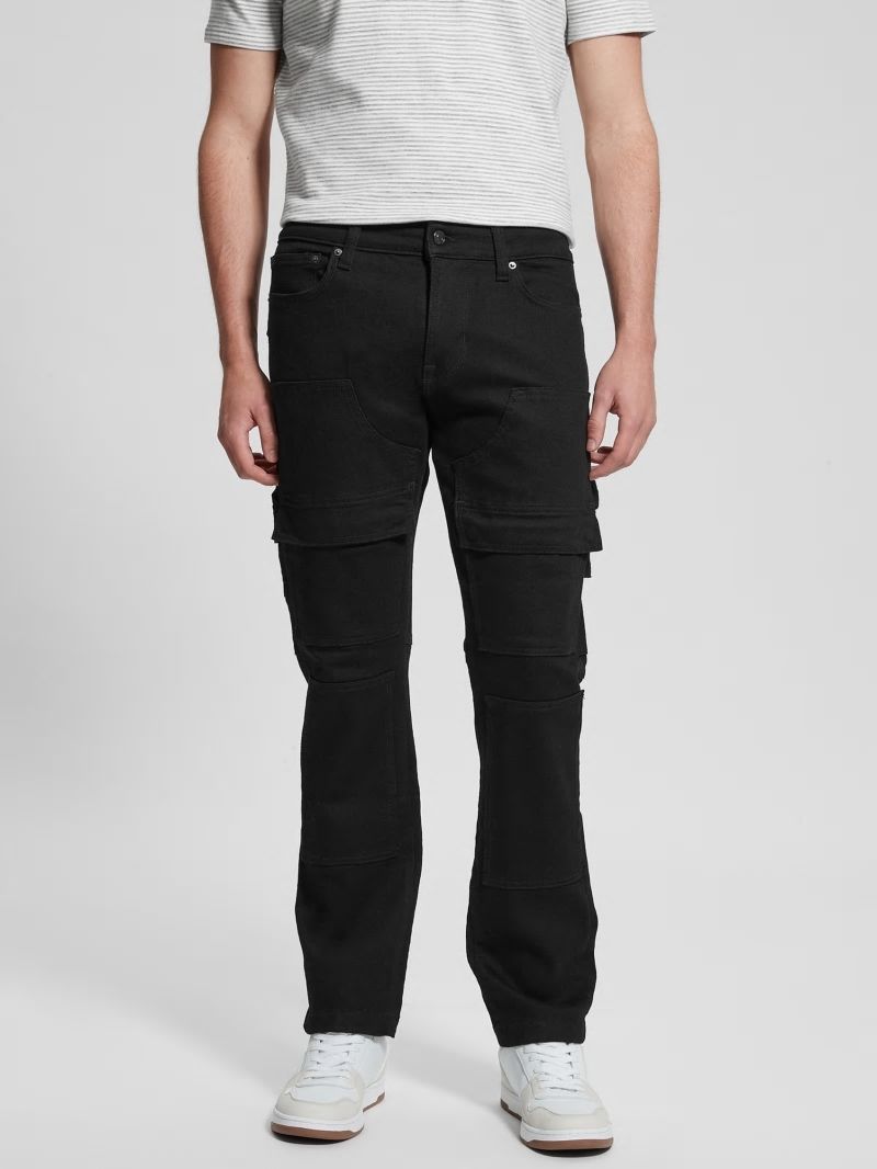 Guess Utility Cargo Jeans - Rinsed Black