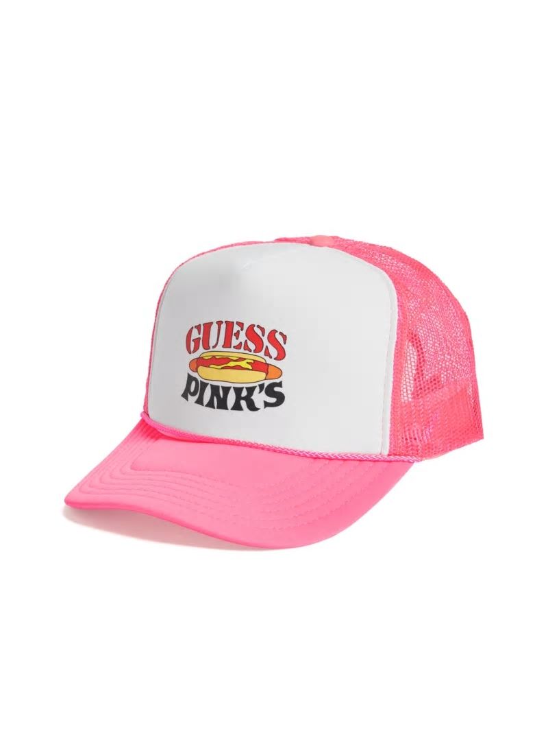Guess GUESS Originals x Pink's Hot Dogs Trucker Hat - Pure White Multi