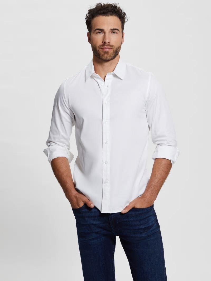 Guess Luxe Stretch Shirt - Pure White