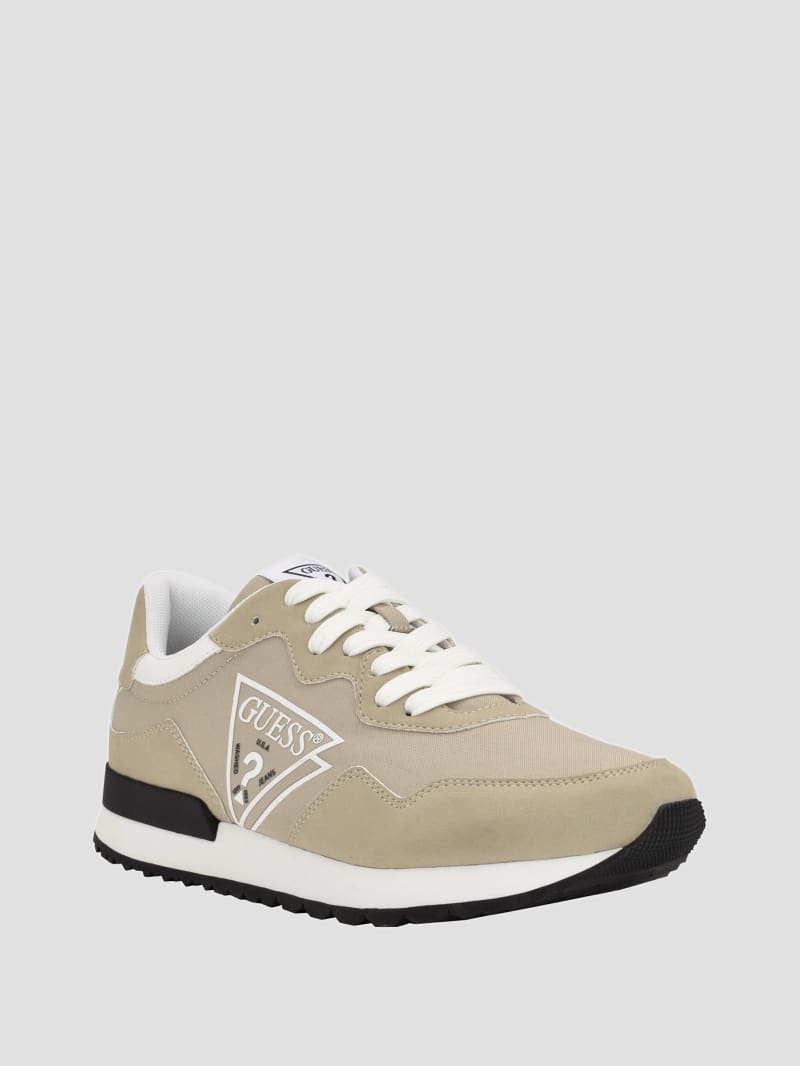 Guess Adder Triangle Logo Sneakers - Taupe