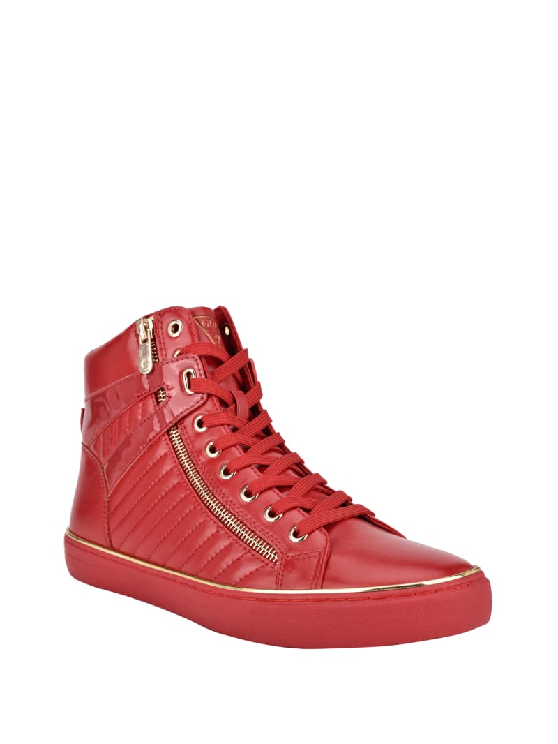 Guess Million High-Top Sneakers - Red Multi