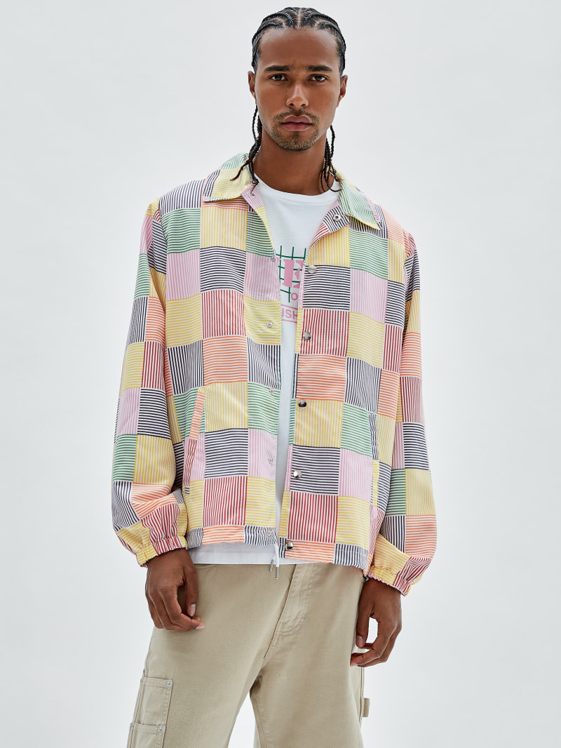Guess GUESS Originals Checkered Jacket - Pure White Multi