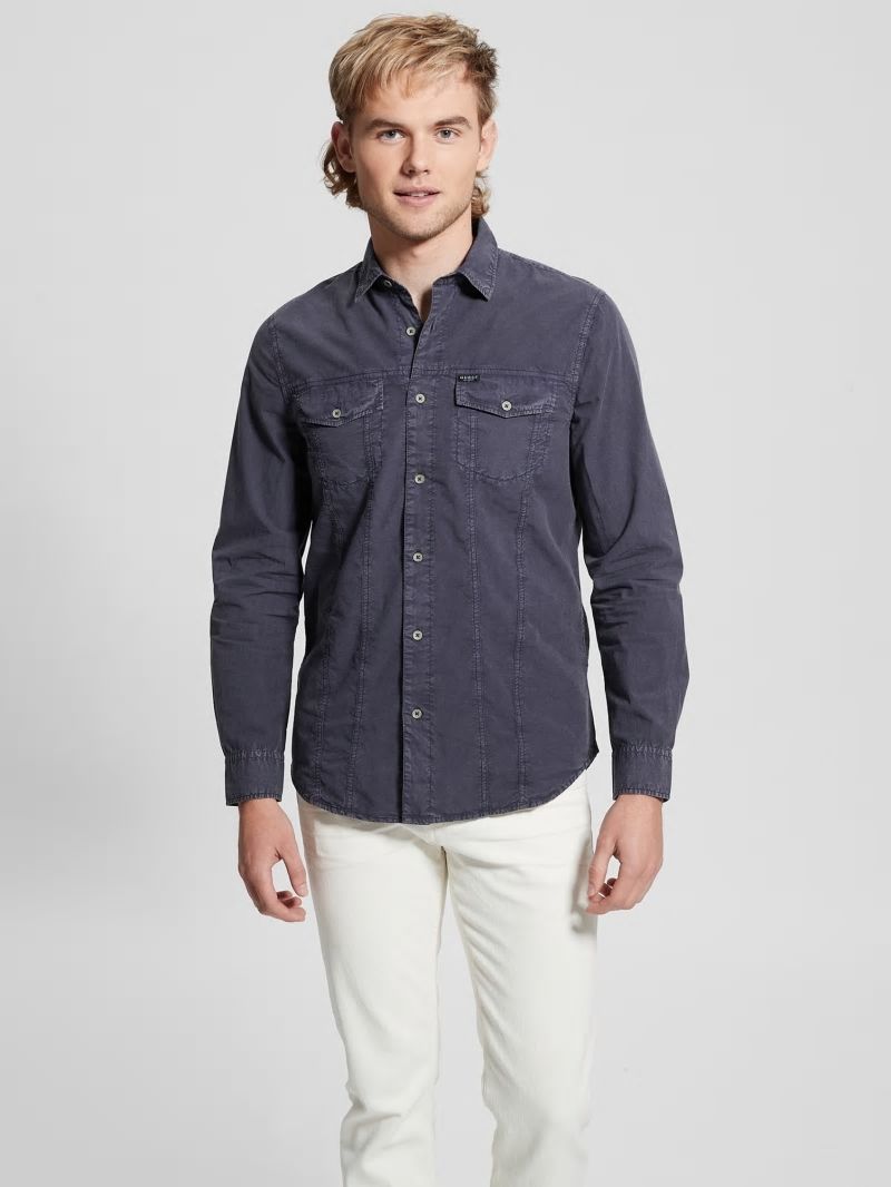 Guess Sunset Washed Shirt - Bleu éLéGant