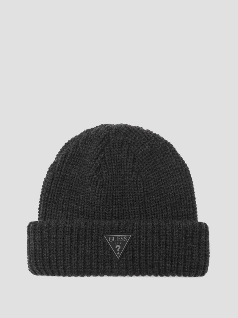 Guess Zane Ribbed Beanie - Grey