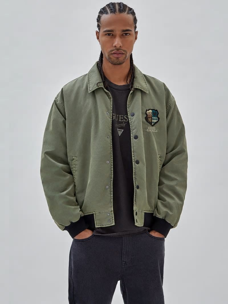 Guess GUESS Originals Nylon Jacket - Olive Morning