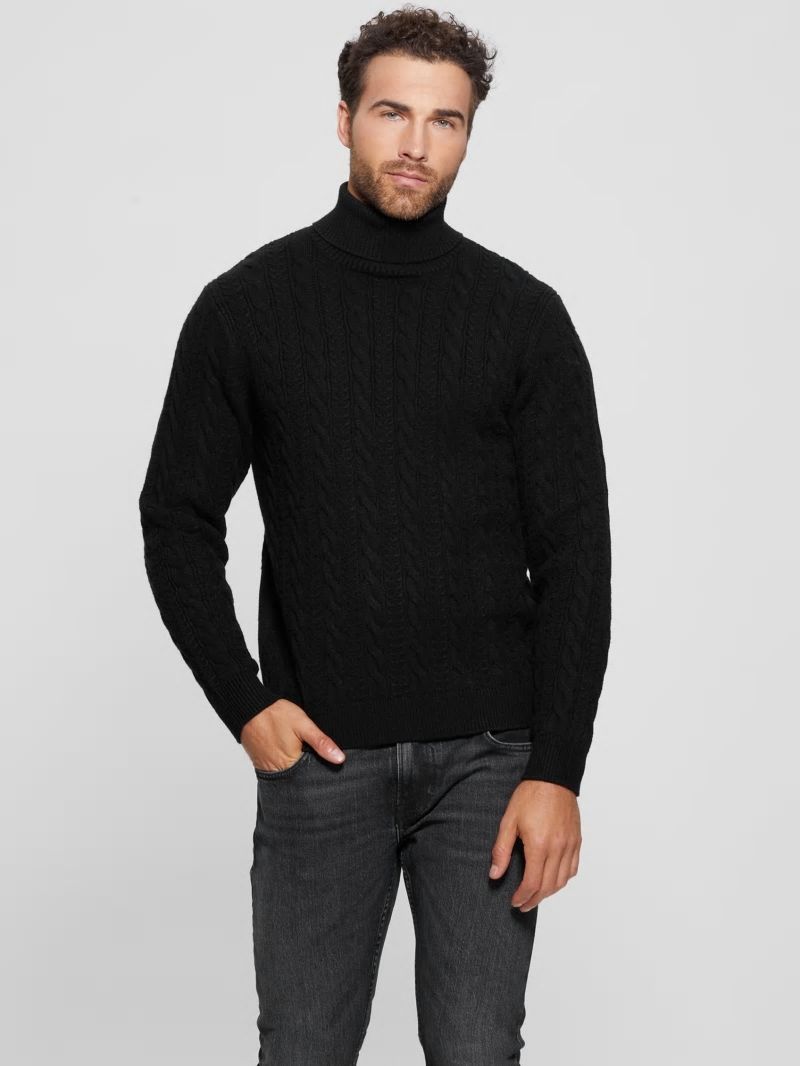 Guess Eco Ethan Turtleneck Sweater - Black