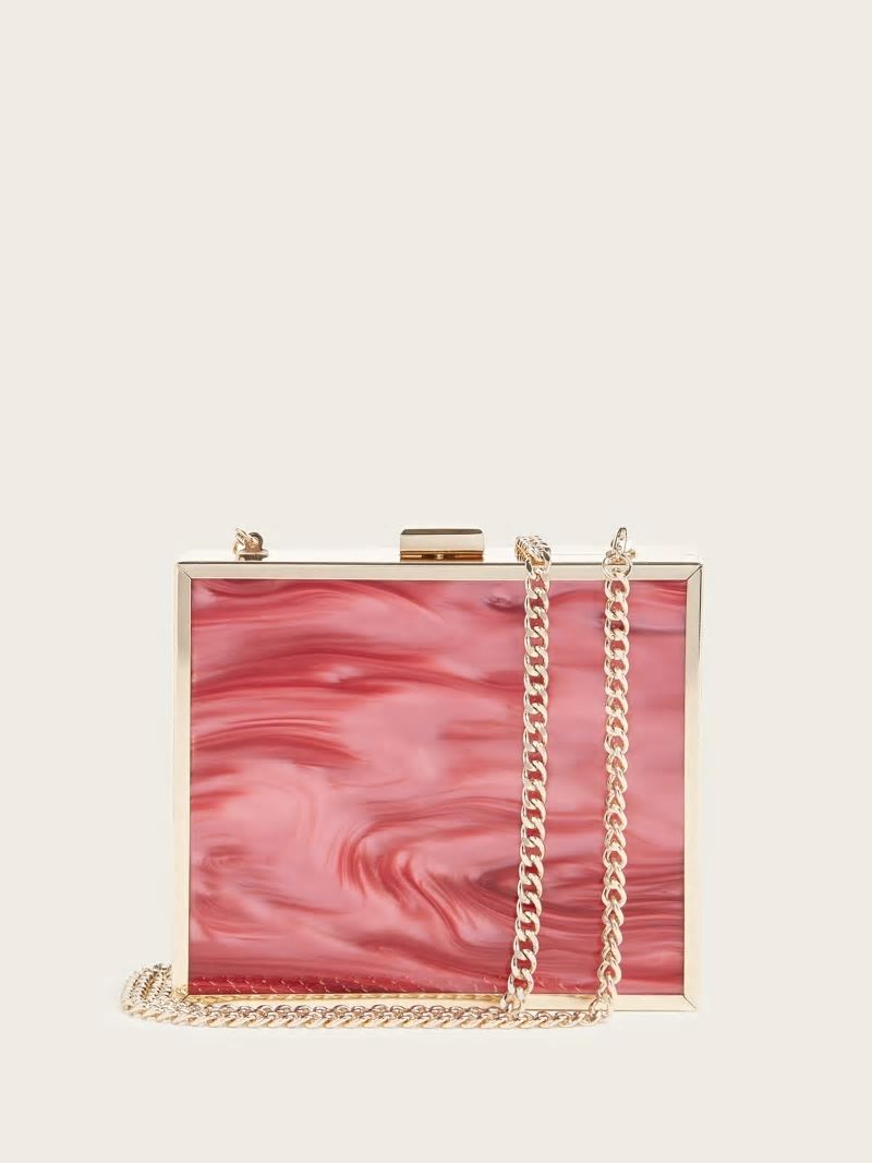 Guess Sutton Box Clutch - Red