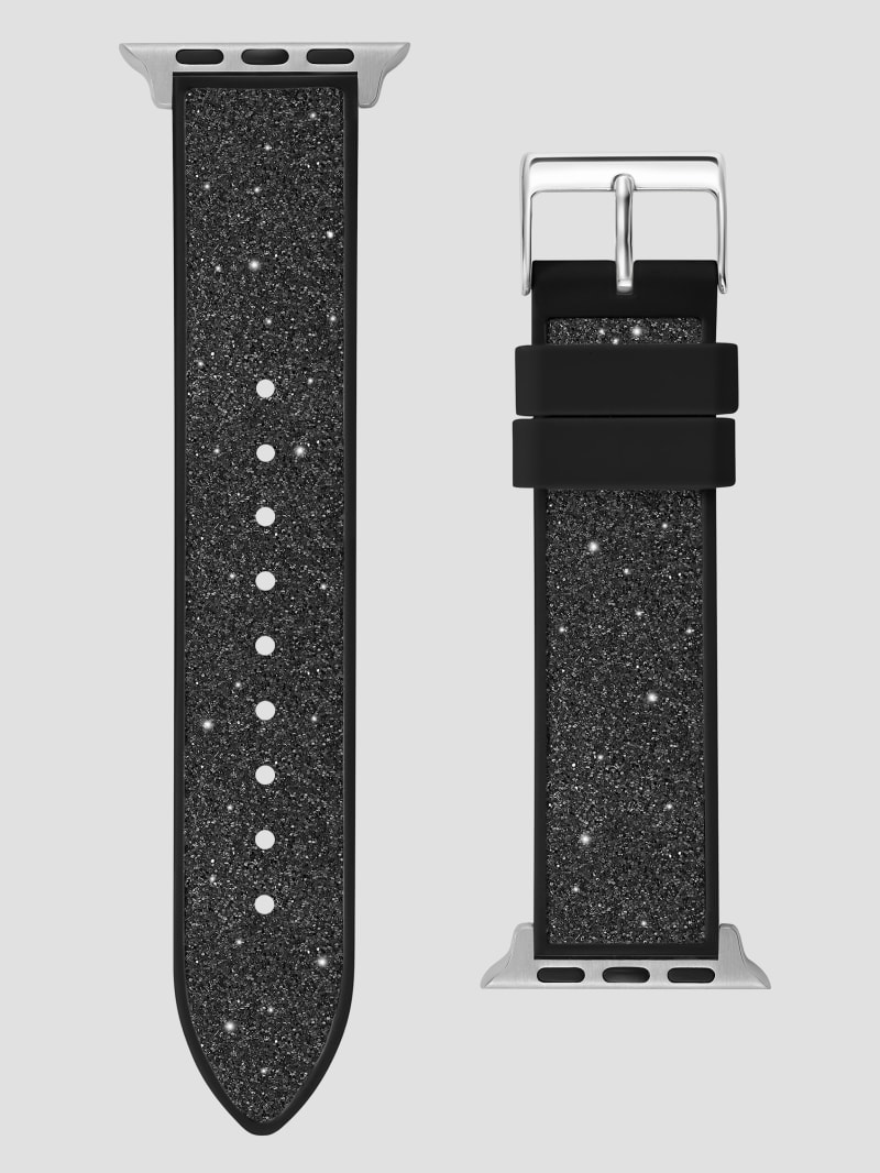 Guess Black Glitter Silicone 38-41 mm Band for Apple Watch® - Black