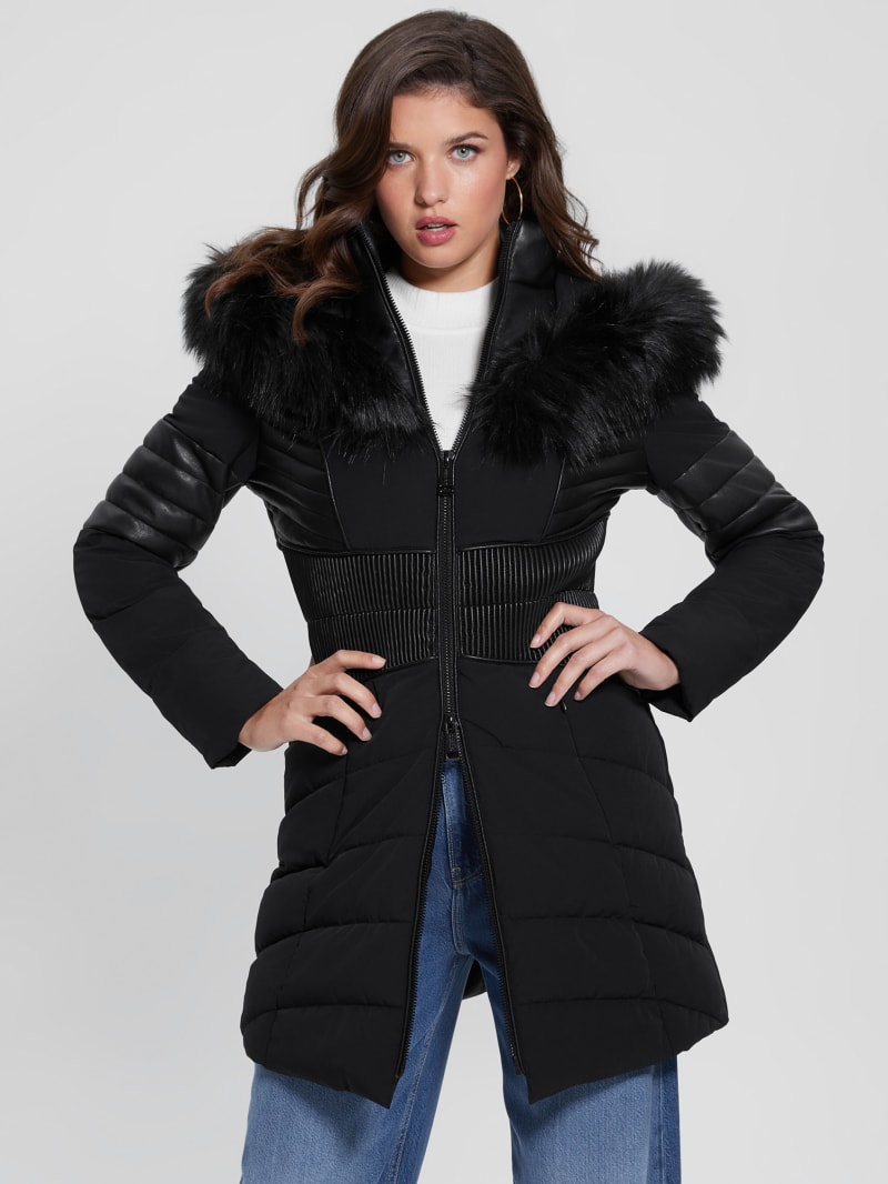 Guess Eco Oxana Quilted Jacket - Black