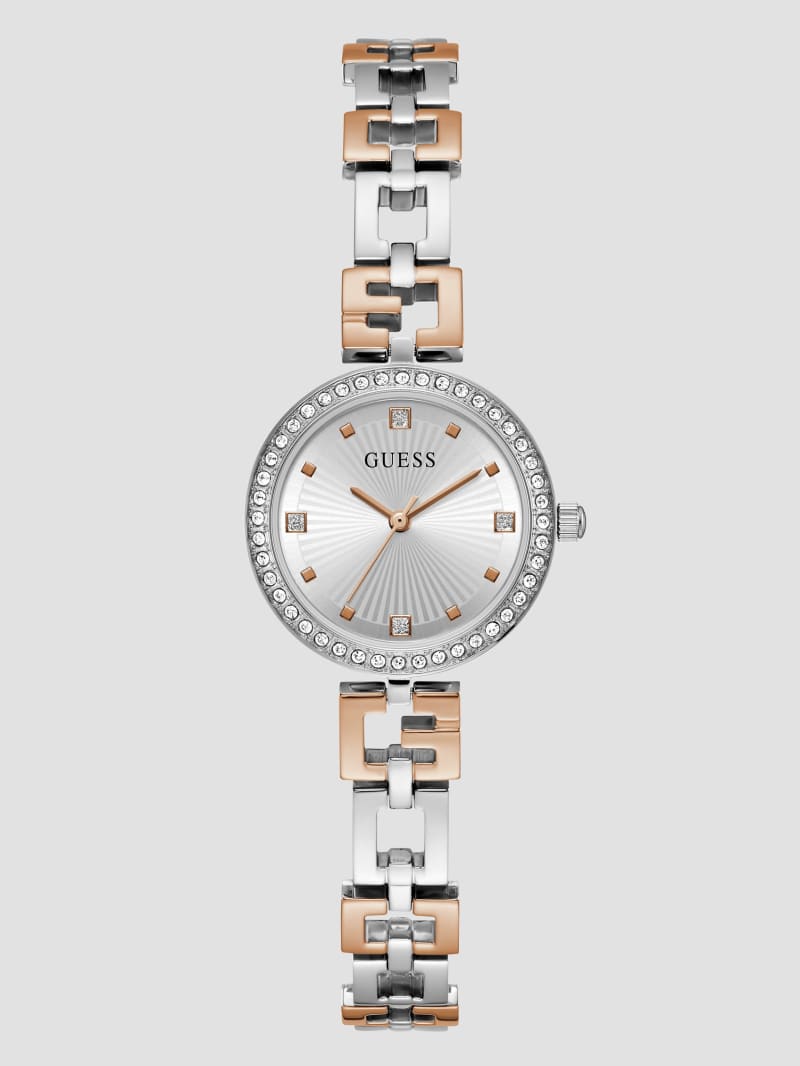 Guess Two-Tone Analog Watch - Silver