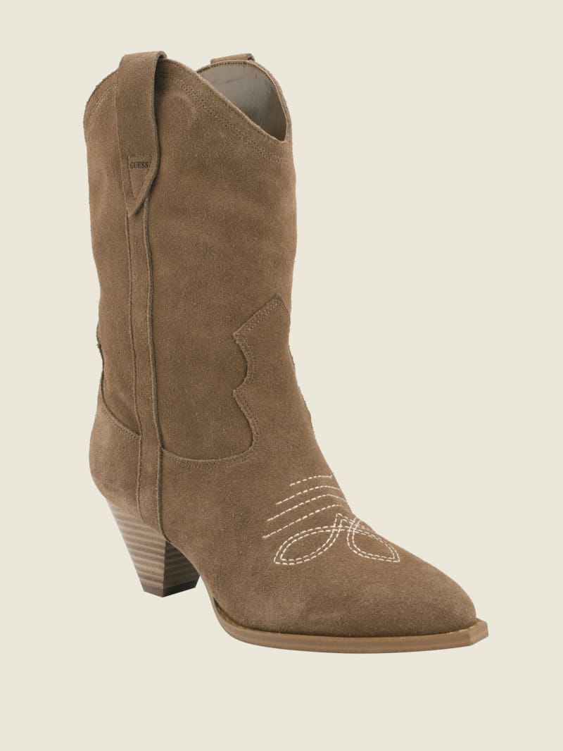 Guess Odilia Cowboy Boots - Medium Brown