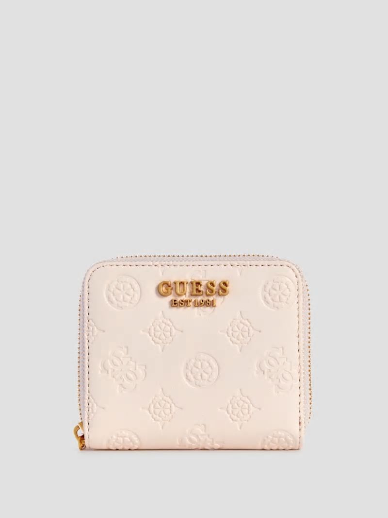 Guess James G Logo Small Zip-Around Wallet - Blush Logo