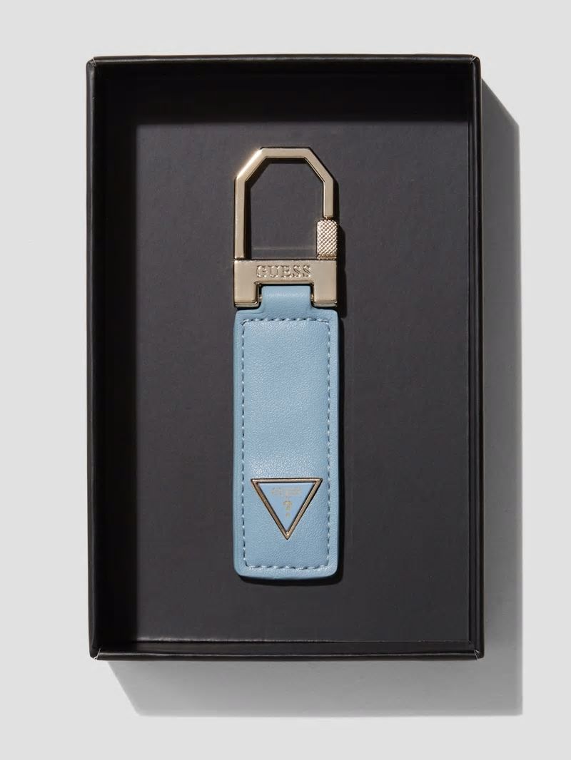 Guess Faux-Leather Key Ring - Sugarberry
