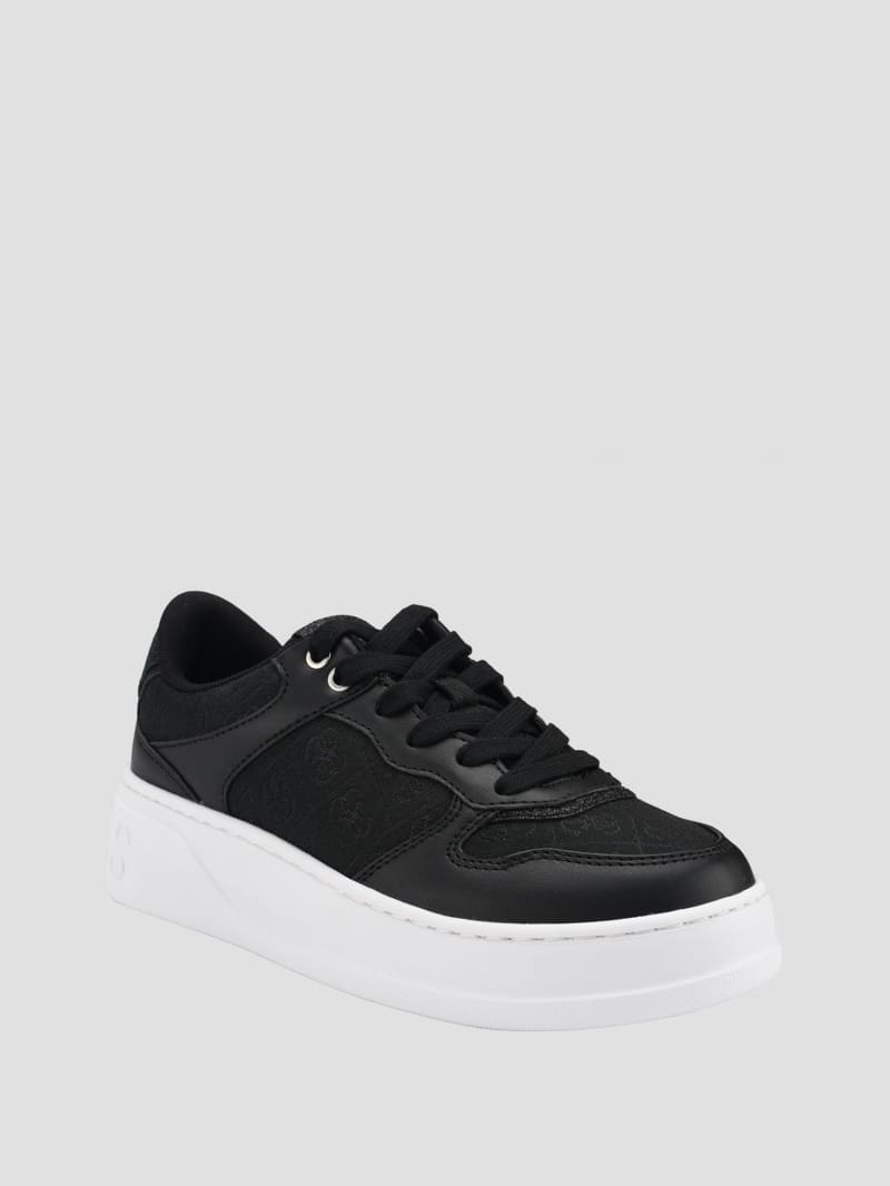 Guess Cleva Logo Low-Top Sneakers - Black 002