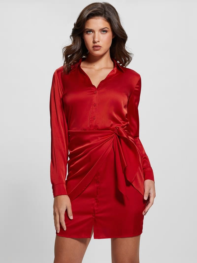 Guess Eco Alya Dress - Bonfire Red