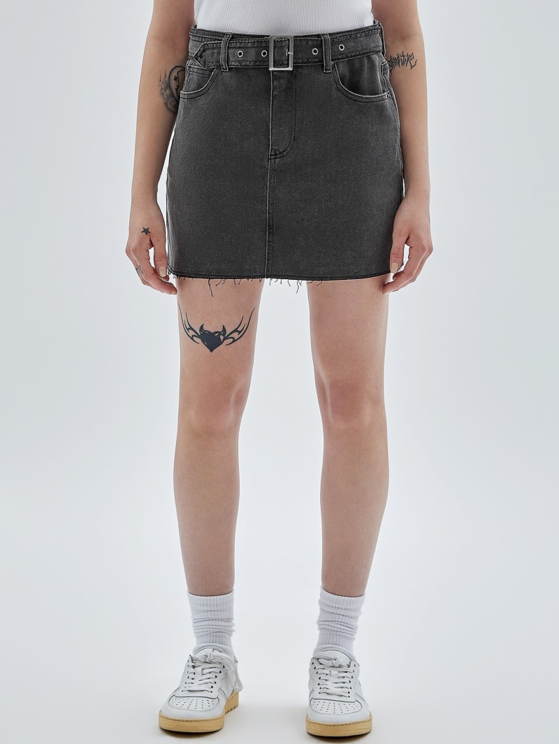 Guess GUESS Originals Belted Denim Skirt - Go Washed Grey