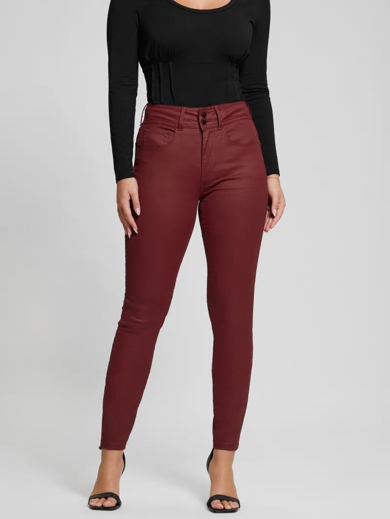 Guess Shape Up High-Rise Skinny Jeans - Harrogate Tahiti Red