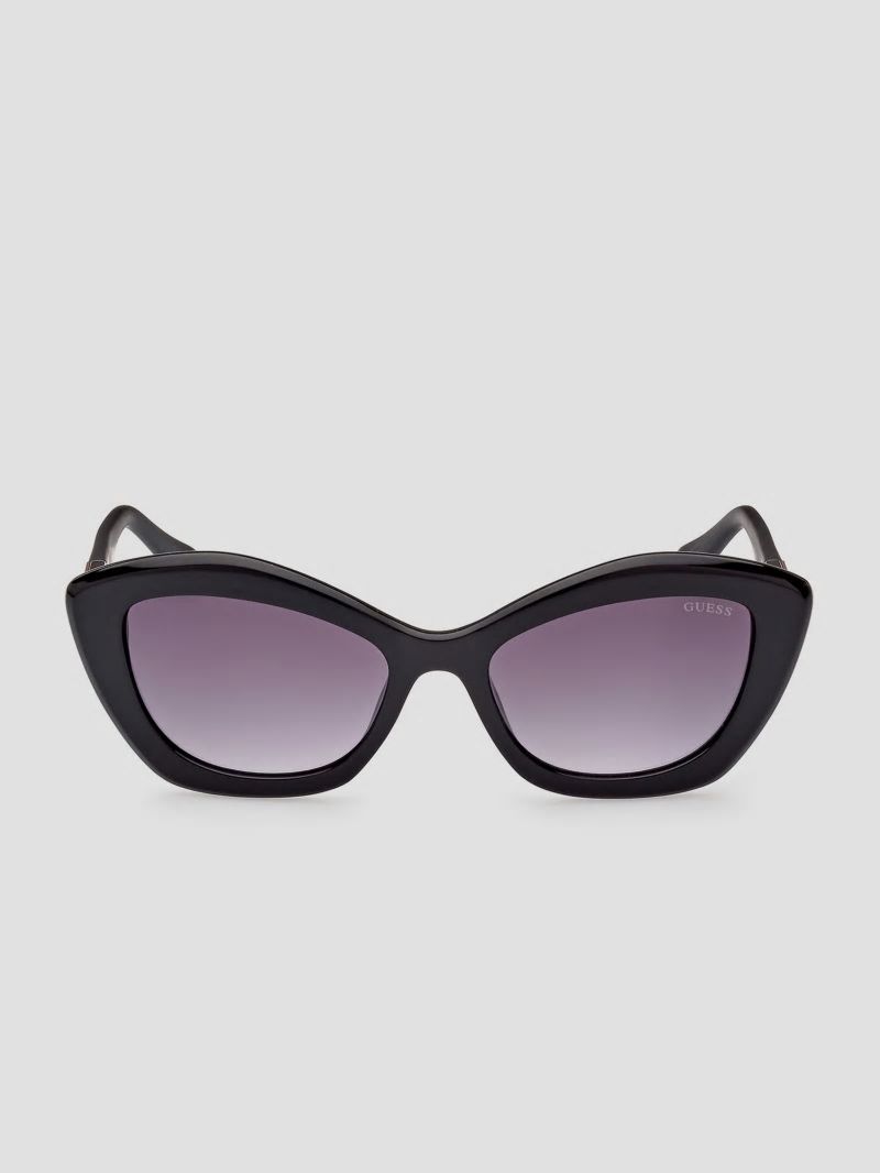 Guess Plastic Cat-Eye Sunglasses - Silver