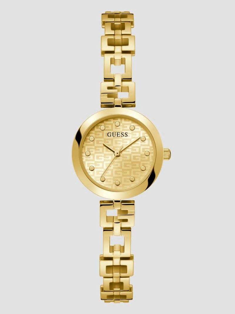 Guess Gold-Tone G Logo Analog Watch - Gold