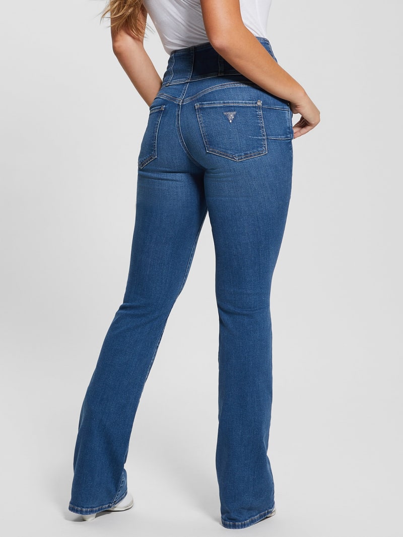 Guess Eco Corset Shape Up Flared Jeans - The Air Wash