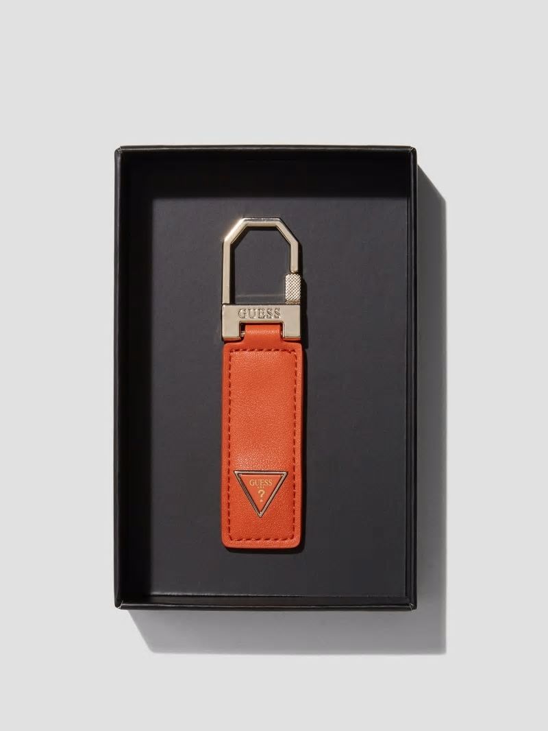 Guess Faux-Leather Key Ring - Orange