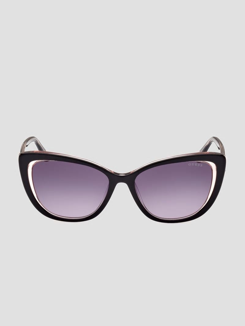 Guess Breast Cancer Awareness Cat Eye Sunglasses - Silver