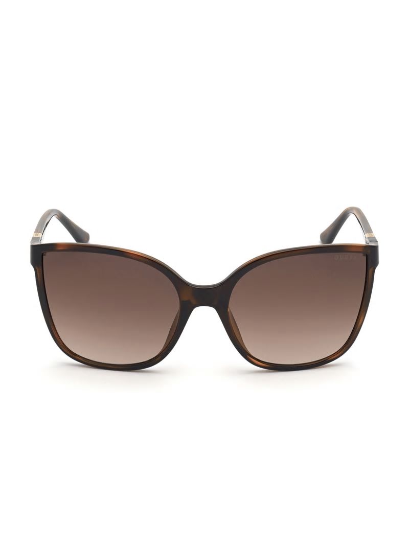 Guess Oversized Cat-Eye Sunglasses - Dark Havana/Gradient Brn