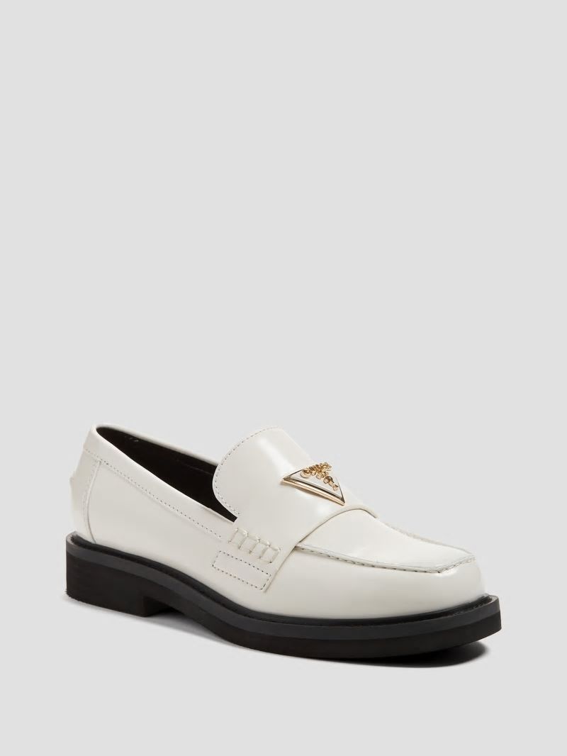 Guess Shatha Triangle Loafers - Ivory 150