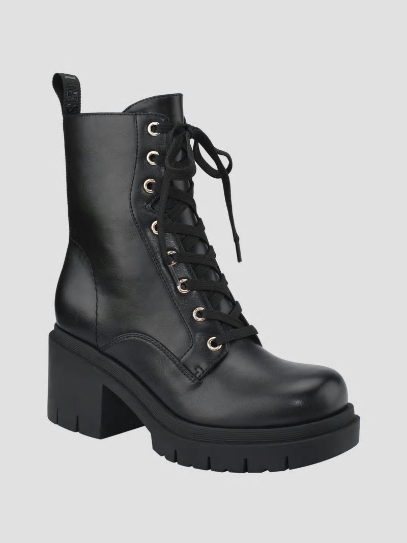 Guess Juel Lace-Up Booties - Black 001