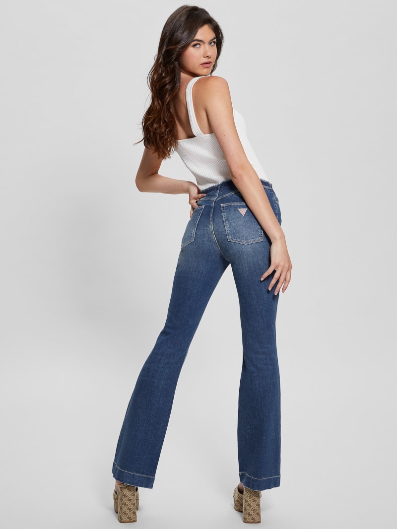 Guess Eco Pop '70s Frayed Flared Jeans - The Lima