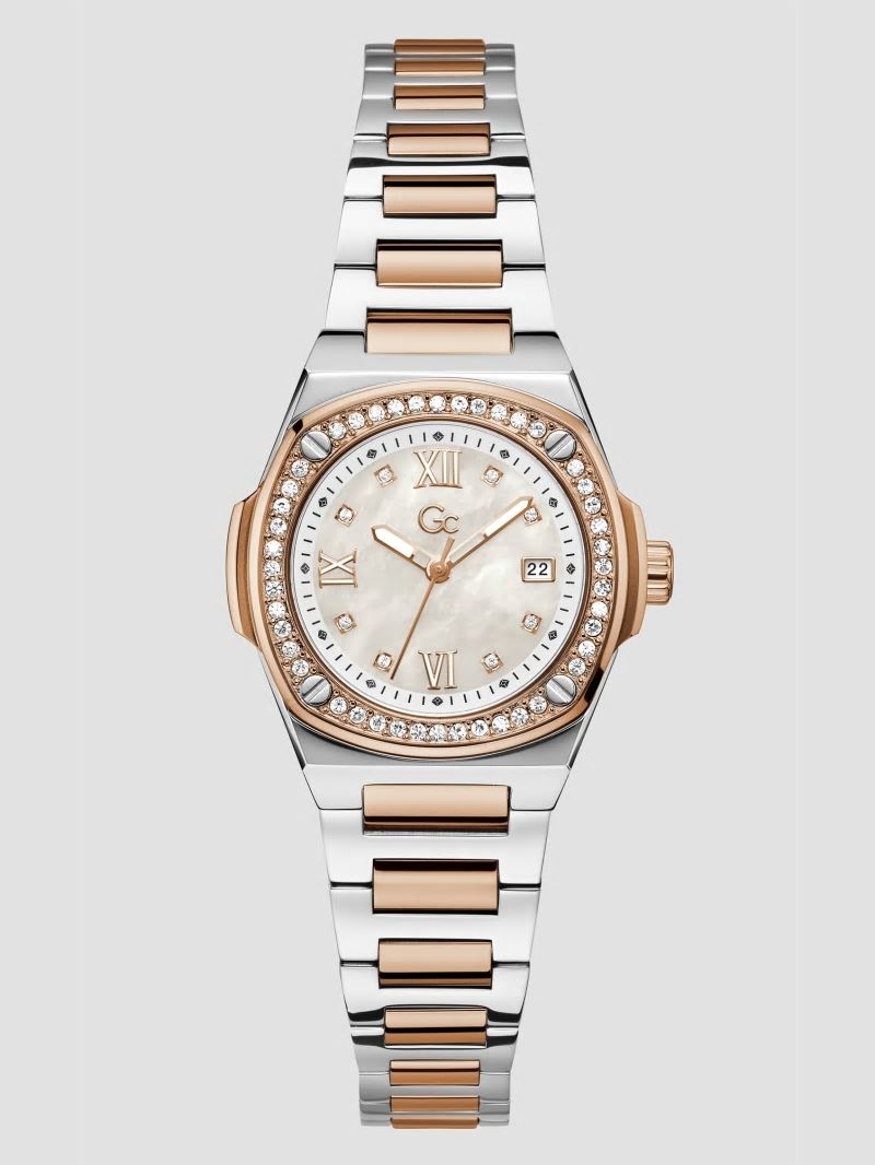 Guess Gc Mini Mother-of-Pearl Analog Watch - Rose Gold