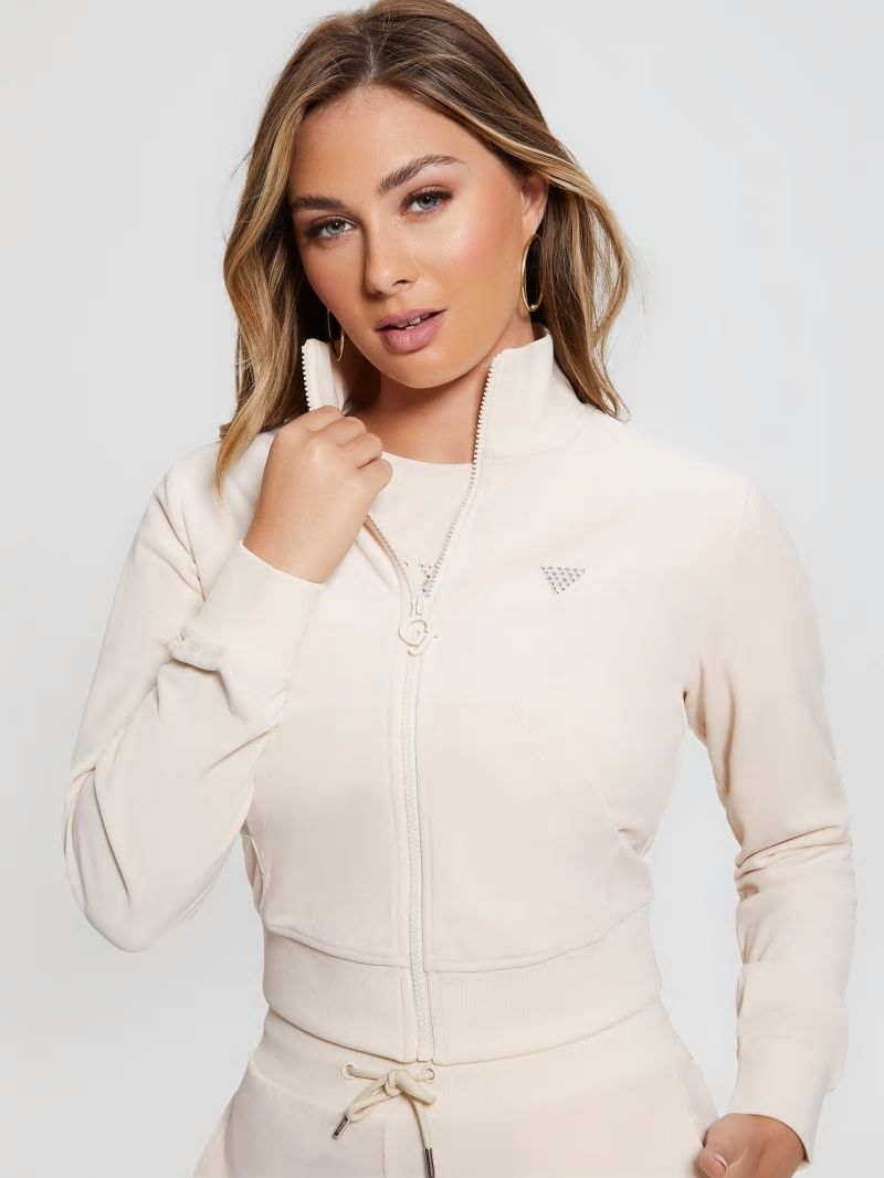 Guess Eco Couture Full-Zip Sweatshirt - Vanilla Blush