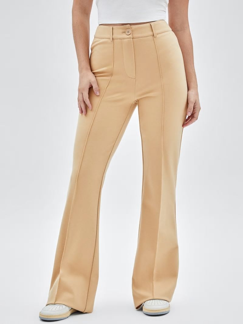 Guess GUESS Originals Pintuck Flared Pants - Honey Oat