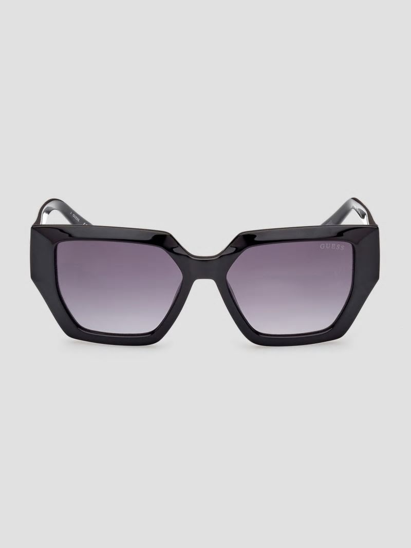 Guess Emilia Geometric Plastic Sunglasses - Silver